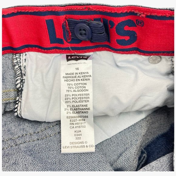 NWT Levis 511 Slim Flex Stretch Jeans Blue Adjustable Waistband Size 16 Youth - Picture 4 of 13